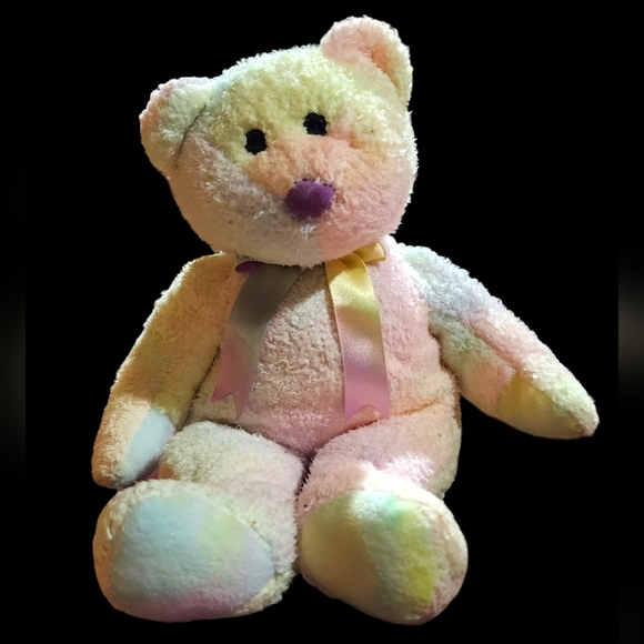 TY 1999 Tie Dye Bear Beanie Buddy - Picture 1 of 6
